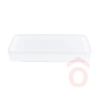 Süteményes doboz műanyag fedeles szögletes