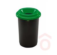 Szemetes kerek Plafor Eco 50l fekete/zöld
