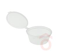 Szószos tálka kerek  60ml viztiszta tetővel 100db (PP)