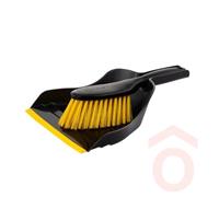Szemeteslapát műanyag + kefe gumi éllel Handrix B362 Bonus