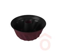 Kuglóf sütőforma 25x10,5 cm Leo matt bordó, tm. acél BH/7996