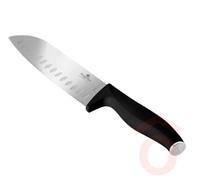 Kés műanyag nyél 17,5cm Santoku fekete BH/2817