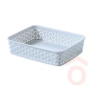 Kosár műanyag rattan A5 fehér 203408 CU769 curver