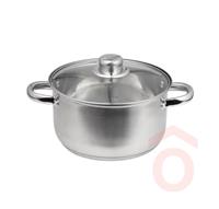 SANTO Fazék inox 20cm+üveg fedő 3,1Lit. IND