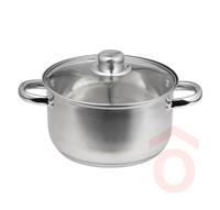 SANTO Fazék inox 22cm+üveg fedő 4,8Lit. IND