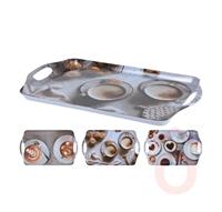 Tálca melamin 38x23cm kávés 170459040