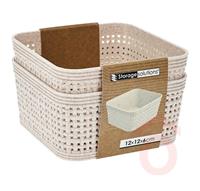 Kosár műanyag 2x12x6cm 2db bézs 176000540