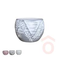 Kerámia kaspó 1,5 gömb tapicskolt 5505 21/17