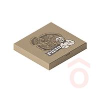 Pizzadoboz 28x28x4cm 50db kraft mintás