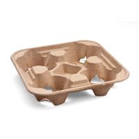 Pohártartó újrah. 4 pohárhoz 22x22cm 50db/cs 76273