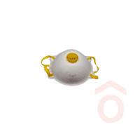 Maszk ffp2 szelepes TOP VIC821V, fehér/sárga 12db/csom
