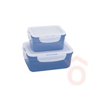 Ételtároló Click&Fresh 2db 0,5-1,2 l kék