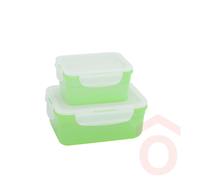 Ételtároló Click&Fresh 2db 1,1-2,1 l neon zöld 61623