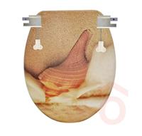 Wc ülőke duroplast Kagyló mintás fém zsanér lecsap.m.