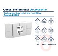 Toalettpapír Ooops Prof. 8tek. 250lap 9,6x11,3cm/lap 28m 3r.