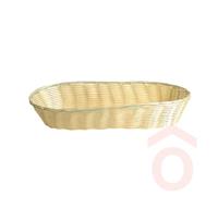 Kosár műanyag 37,5x16x7,5cm ovál rattan natúr 80118355