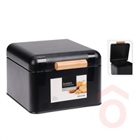 Kenyértartó fém fekete 22x20x14cm C80652980 kpn