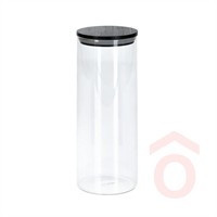 Tárolóedény üveg fekete tető 1050ml CD4000040 kpn