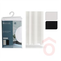 Zuhanyfüggöny fekete fehér 180x180cm C80652710 kpn