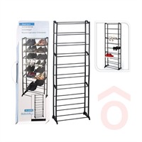 Törölközőtartó fém fekete bambusz 45x23x85cm C80653880 kpn