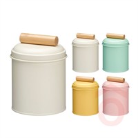 Tárolóedény fém 11x11x16cm pasztell színek C80654480 kpn