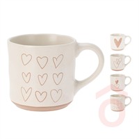 Bögre kő 350 ml bézs szives Q75900440 kpn