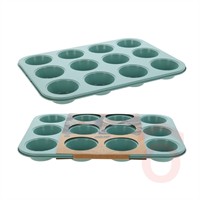 Muffin fém sütőforma 12 adagos mentazöld 170489790 kpn