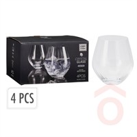 Üvegpohár vizes 400ml Crystalline 4db SR4000120 kpn