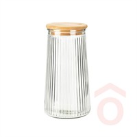 Tárolóedény üveg bambusz tető 1400ml CD1200110 kpn