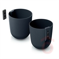 Virágcserép Milly REW. 146x146x176mm antracit pp.