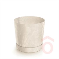 Virágcserép Tubo Beton 239x239x231mm krém pp.