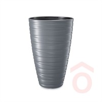 Virágcserép Maze 375x375x579mm kőszürke pp.