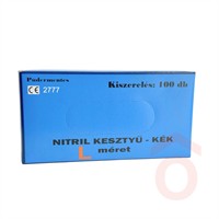 Nitril kesztyű kék "L" púdermentes 100db 17320
