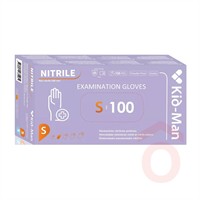 Nitril kesztyű kékes lila "S" púdermentes 100db 17233