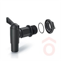 Esővizgyüjtő tartályhoz csap Műanyag 26mm/3/4" fekete