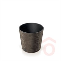 Virágcserép Furu Round Eco 300x300mm kávé pp.