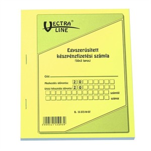 Készpénzfizetési számlatömb 50x3 álló 1áfás B13-373/A/07