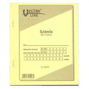 Számlatömb 50x3 álló A/5 1 áfás B13-374/V/07