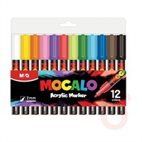 Akril marker készlet M&G Mocalo 12 db F21210K12