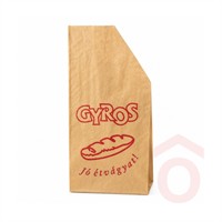 Gyros tasak 12x24cm barna nyomva 200db 005