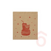 Hamburger tasak 15x15cm 200db barna nyomva 068