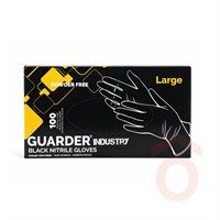 Nitril kesztyű fekete "L" púdermentes 100db Guarder 1023L