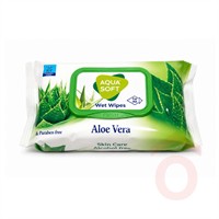 Nedves törlőkendő 120db Aqua Soft Aloe Vera