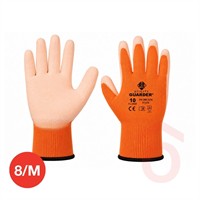 Kesztyű poliészter PU tenyérmártott narancs  "8/M" SF0032-8
