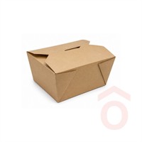 Ételtartó papír 0,7l kraft 50db 130x107x68mm Pa-Fs-Pe 16252