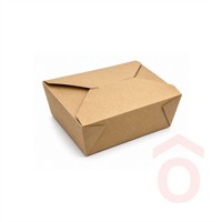 Ételtartó papír 1,35l kraft 50db 180x160x53mm Pa-Fs-Pe 16253