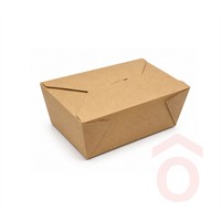 Ételtartó papír 1,87l kraft 50d 218x158x67mm Pa-Fs-Pe 16254