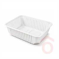 Variatál műanyag  750ml 50db fehér mikrózható 7711