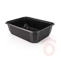 Variatál műanyag  750ml 50db fekete mikrózható 14923