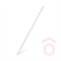 Szívószál PAPÍR 250db 8x205mm fehér lebomló BIO 17463